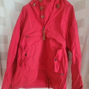 Red Hooded Fjallraven Anorak Jacket S
